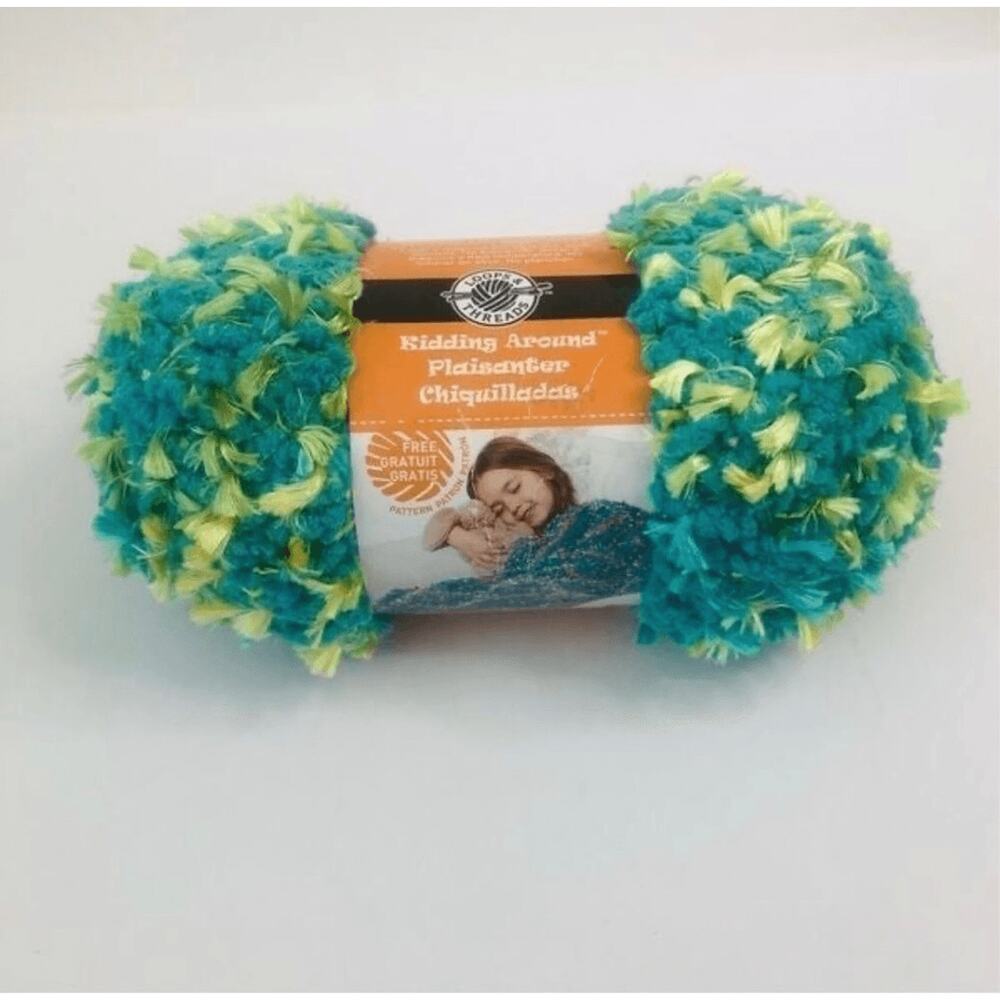 loops and threads kidding around yarn 1 skein color teal yo‎ 3.5 oz 72 yds bulky